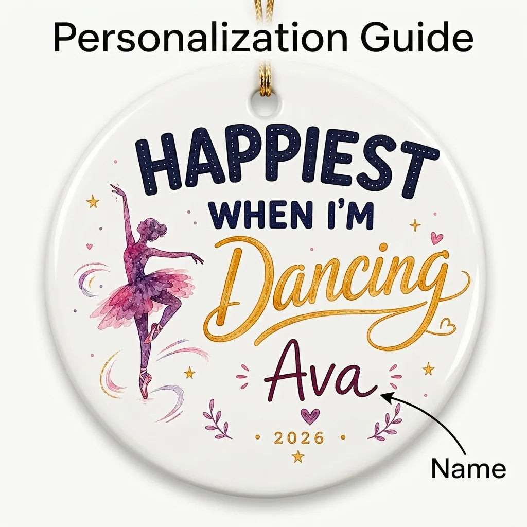 Happiest Dancing Watercolor Personalized Ballet Christmas Ornament 2026 guide