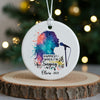Personalized Ceramic Ornament - Happiest When I'm singing