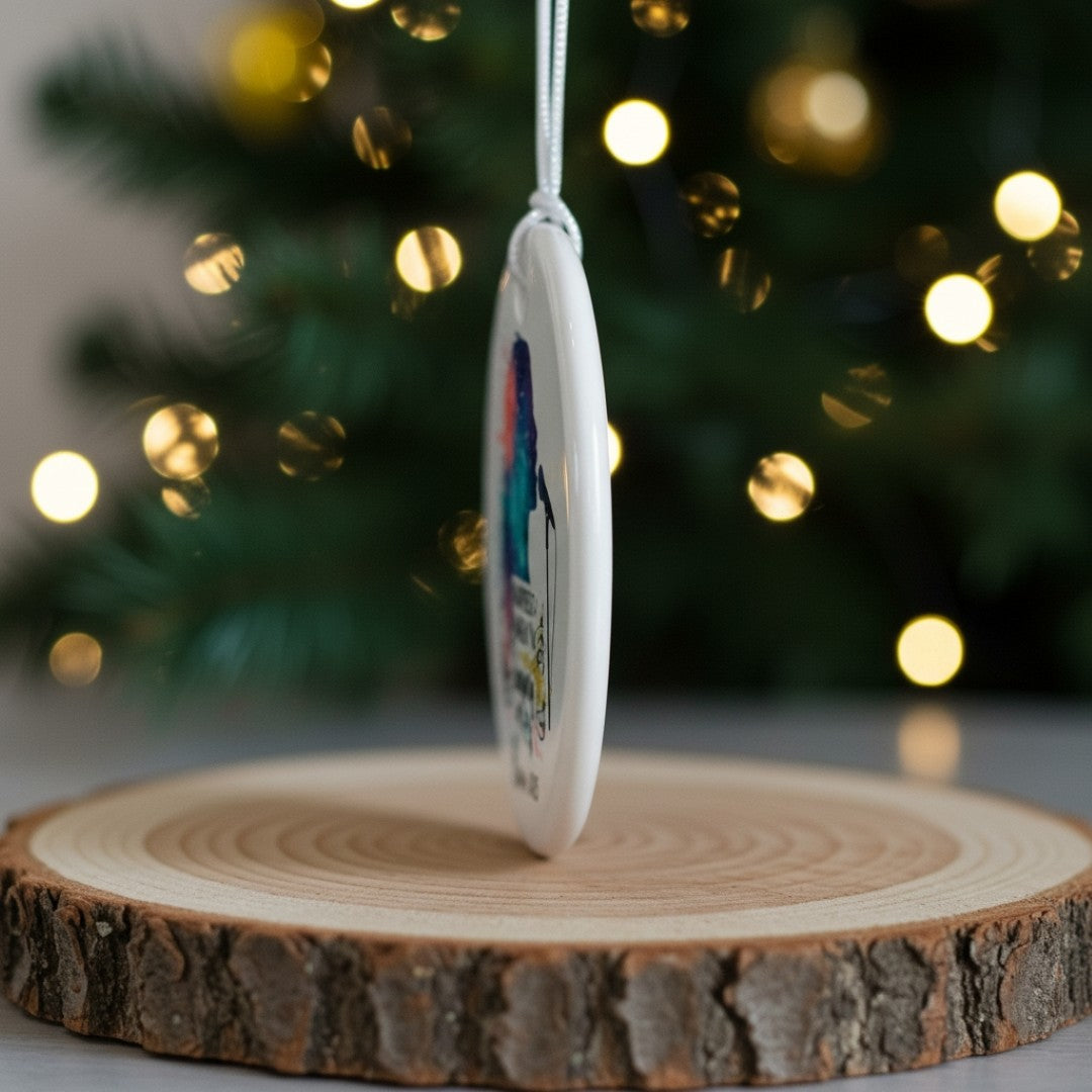 Personalized Ceramic Ornament - Happiest When I'm singing