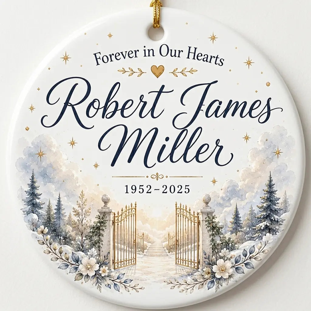 Heaven's Door Personalized Memorial Christmas Ornament 2026 hero