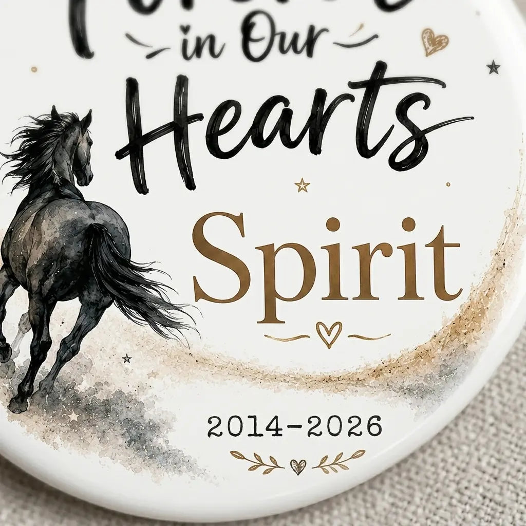Horse Memorial Personalized Pet Christmas Ornament 2026 detail