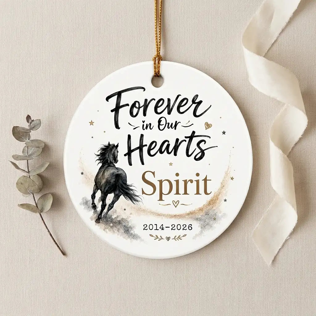 Horse Memorial Personalized Pet Christmas Ornament 2026 detail 2