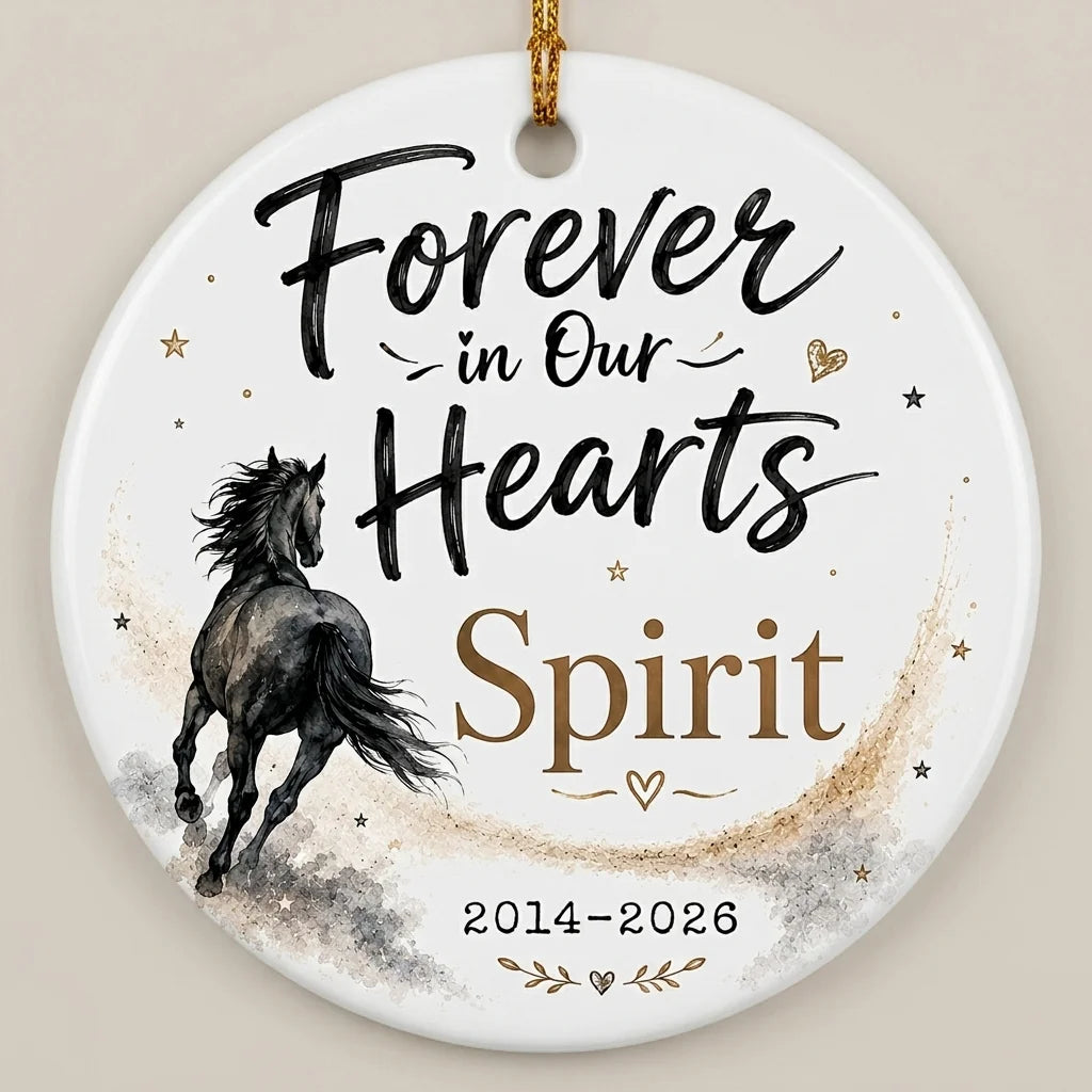 Horse Memorial Personalized Pet Christmas Ornament 2026 detail 3