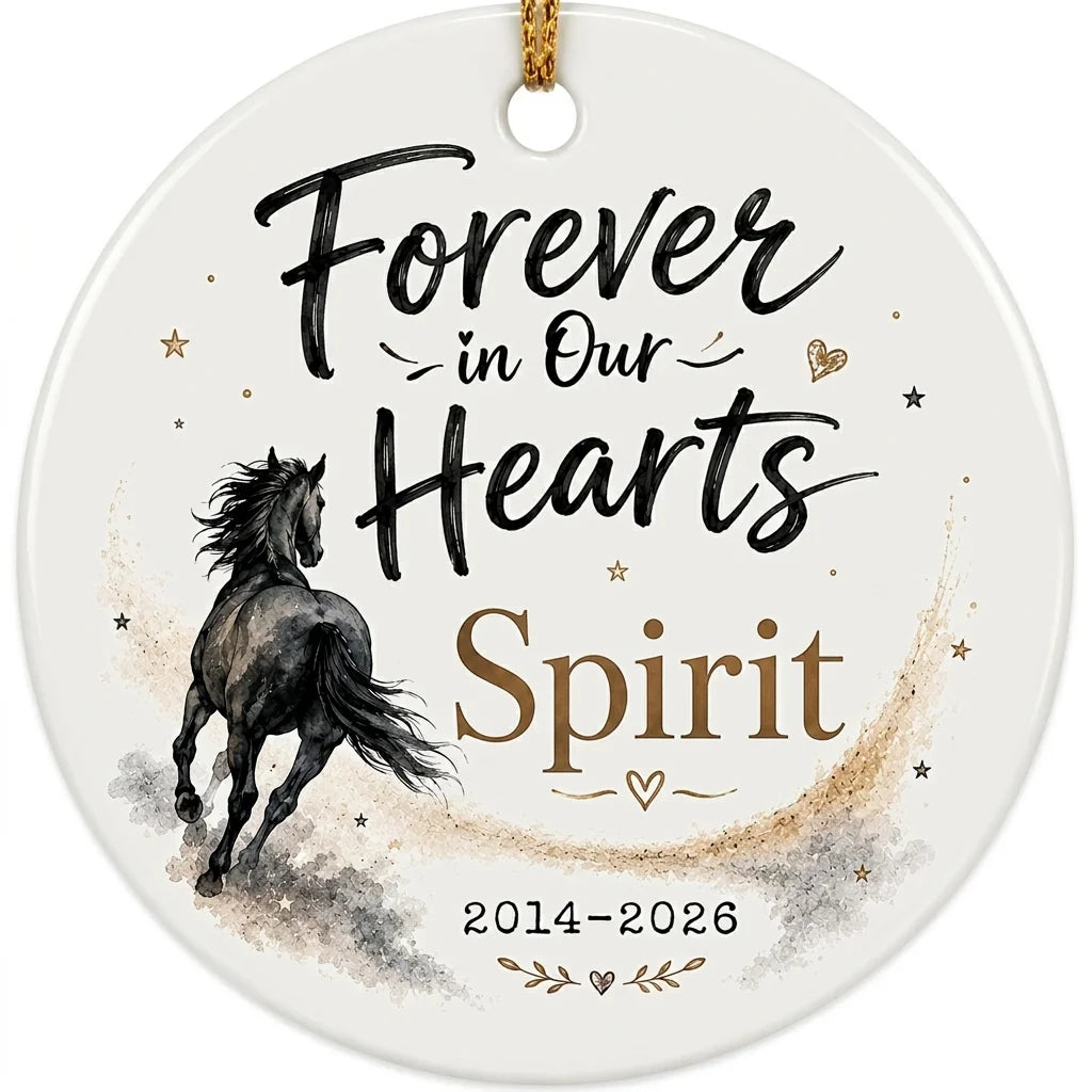 Horse Memorial Personalized Pet Christmas Ornament 2026 hero