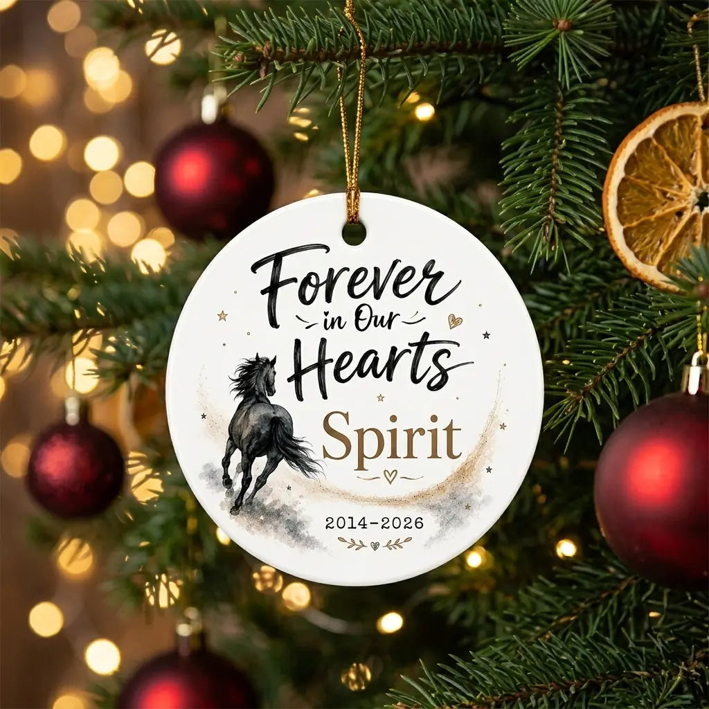 Horse Memorial Personalized Pet Christmas Ornament 2026 tree