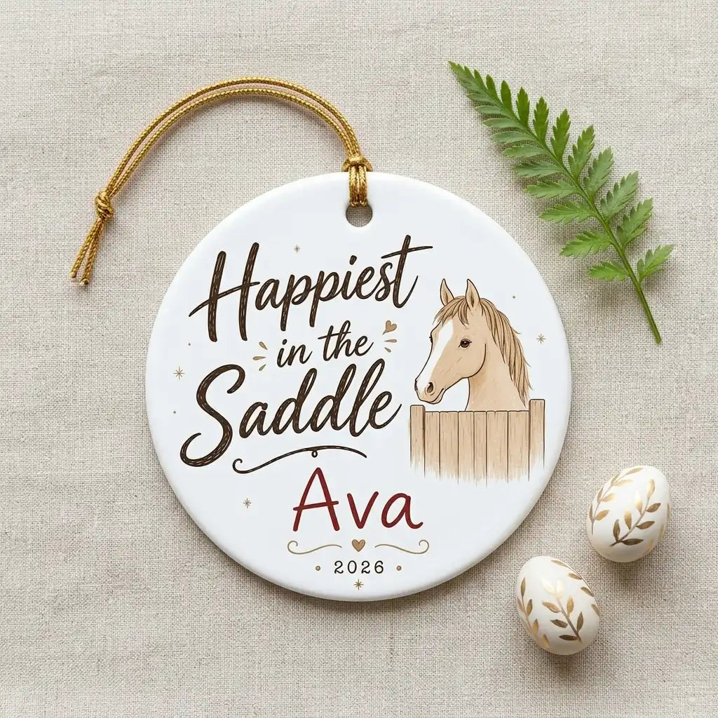 Horse Portrait Personalized Pet Christmas Ornament 2026 detail 3