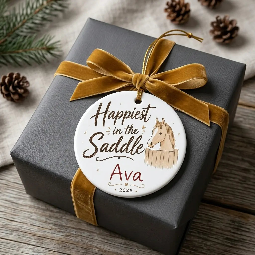 Horse Portrait Personalized Pet Christmas Ornament 2026 gift