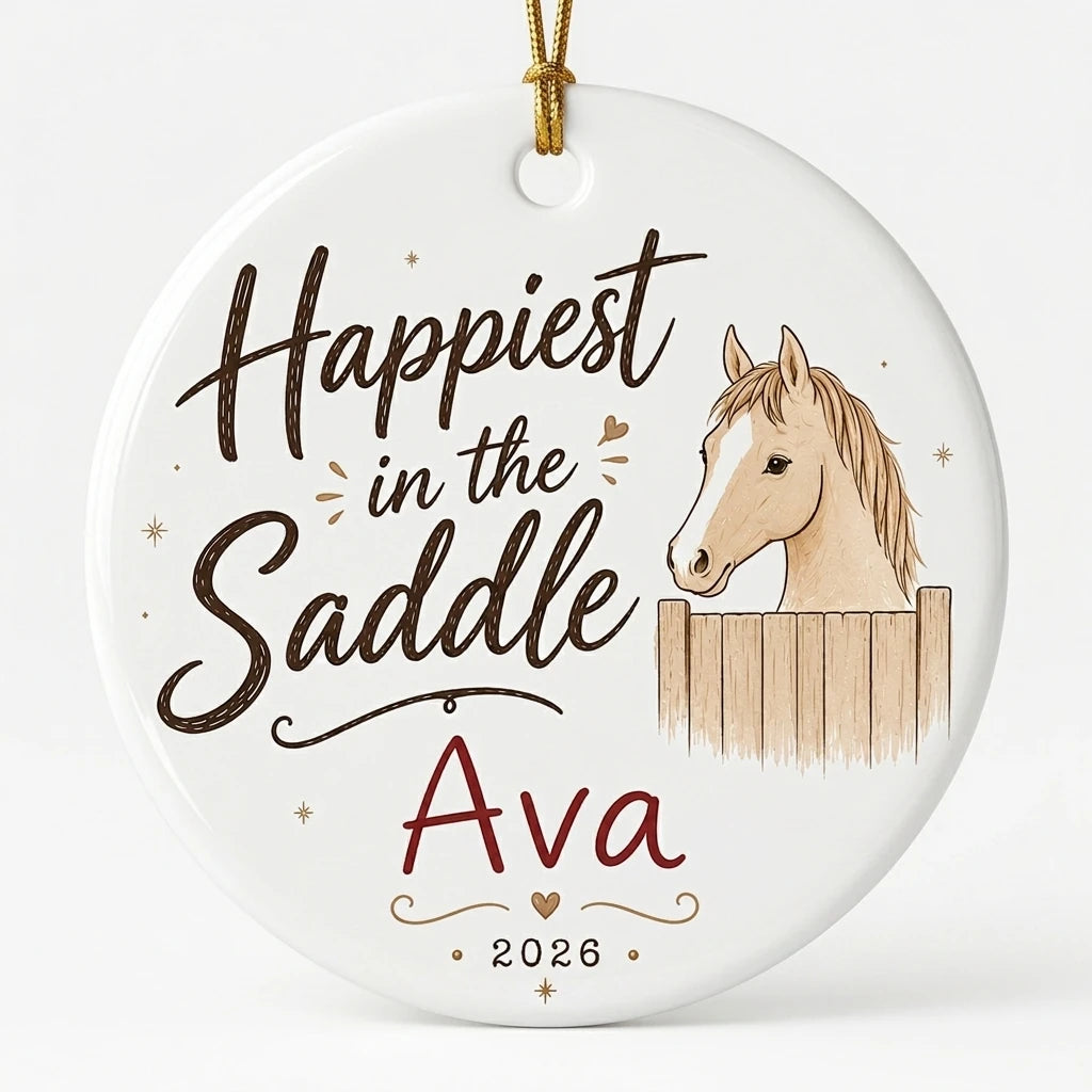 Horse Portrait Personalized Pet Christmas Ornament 2026 hero
