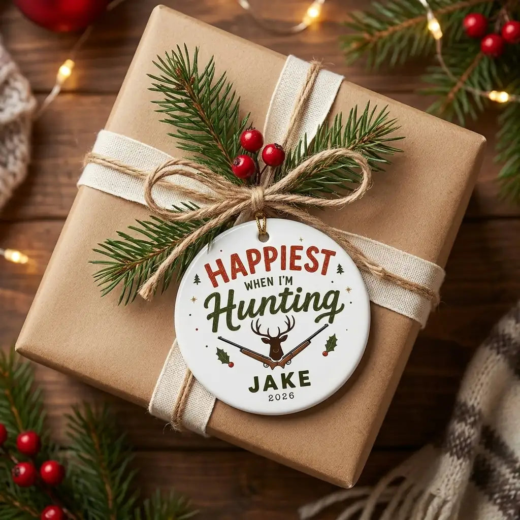 Hunting Lodge Personalized Outdoor Sports Christmas Ornament gift