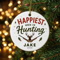 Hunting Lodge Personalized Outdoor Sports Christmas Ornament tree