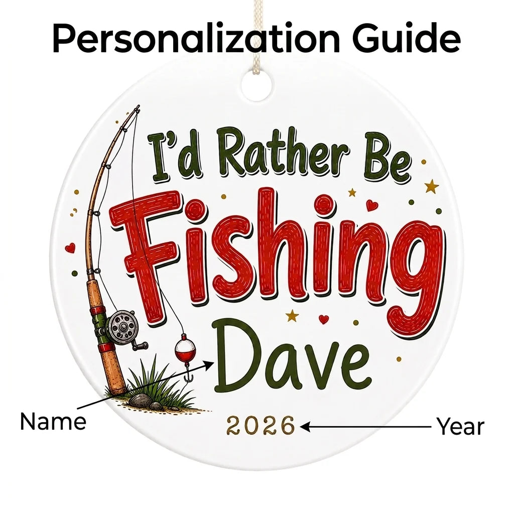 I'd Rather Be Fishing Personalized Fishing Retirement Christmas Ornament 2026 guide