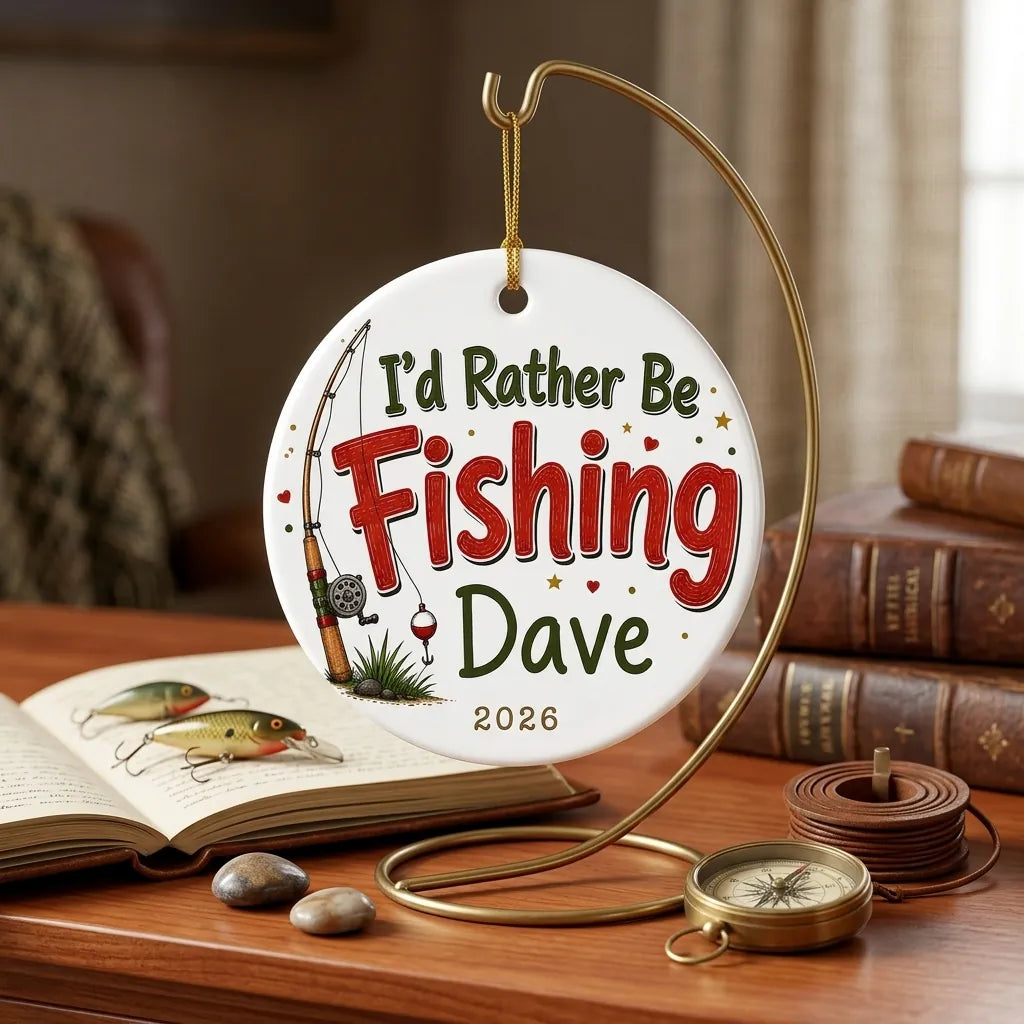 I'd Rather Be Fishing Personalized Fishing Retirement Christmas Ornament 2026 lifestyle