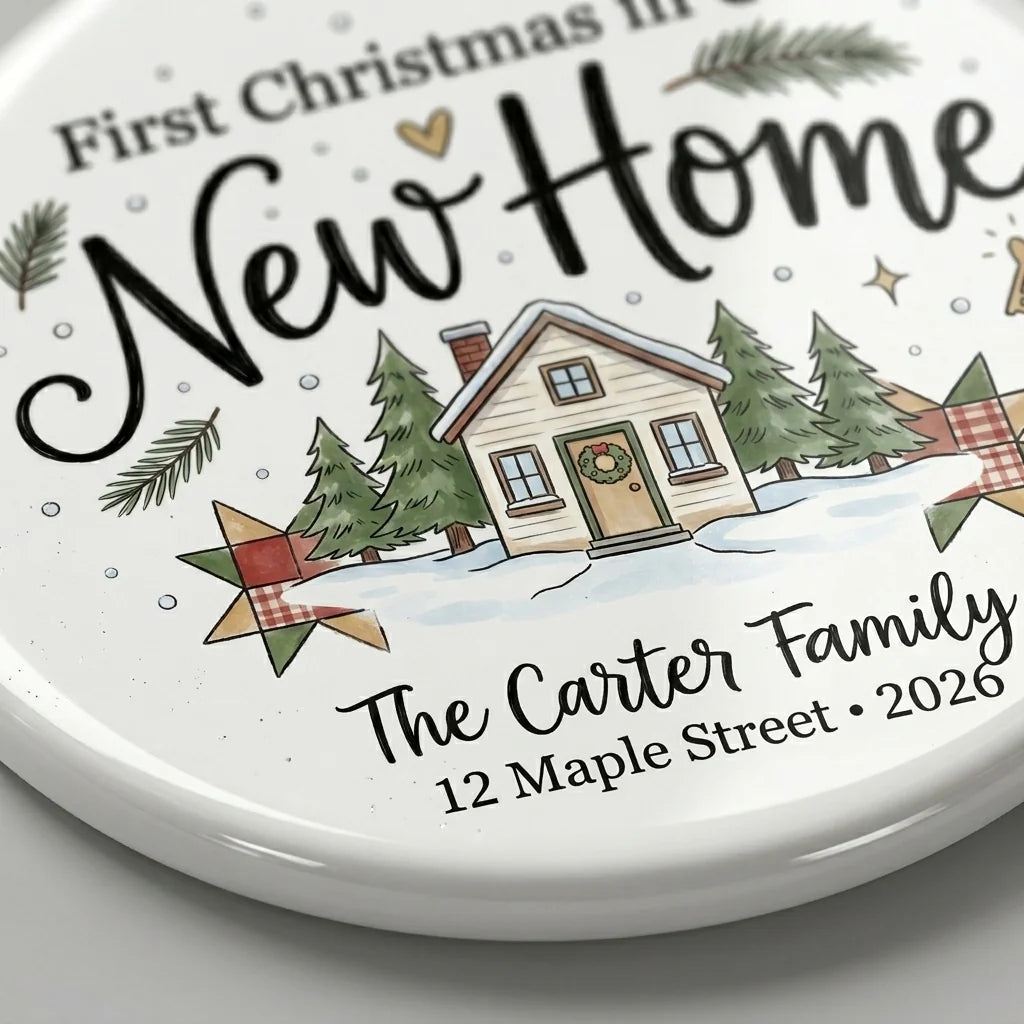 Key & Wreath Personalized New Home Christmas Ornament 2026 detail 2