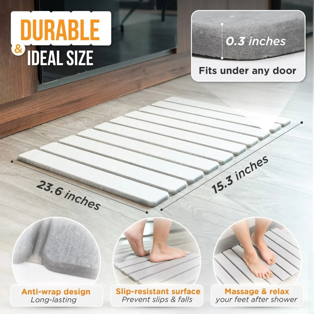 Foldable Stone Bath Mat - Quick Absorbent & Instant Dry