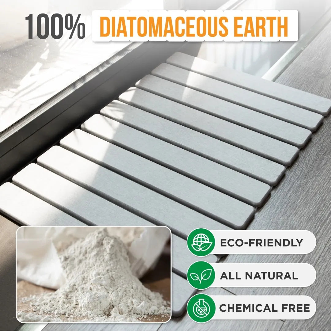 Foldable Stone Bath Mat - Quick Absorbent & Instant Dry