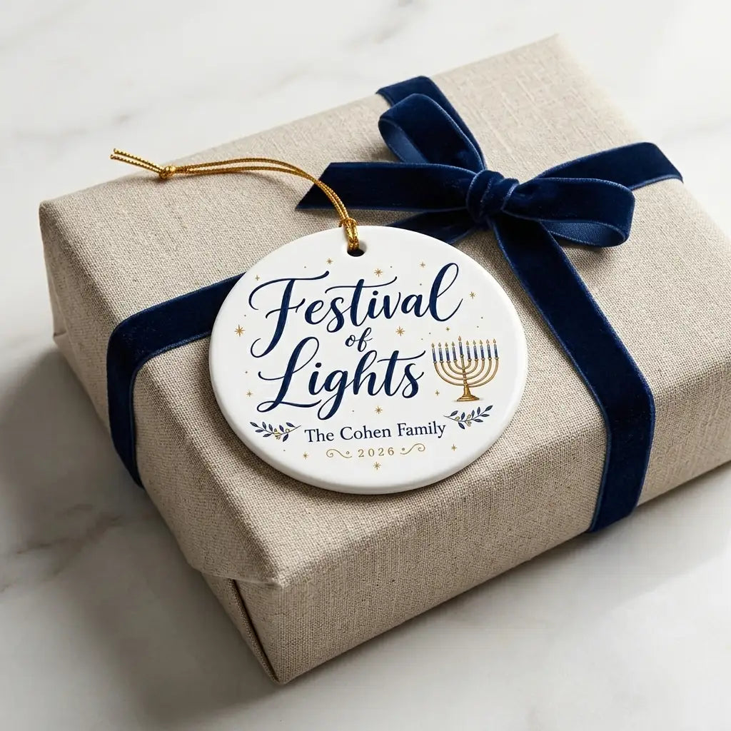 Menorah Classic Personalized Hanukkah Hanukkah Ornament 2026 gift