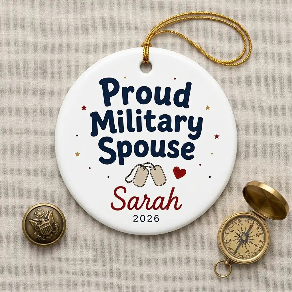 Military Spouse Personalized Military Christmas Ornament 2026 detail 2