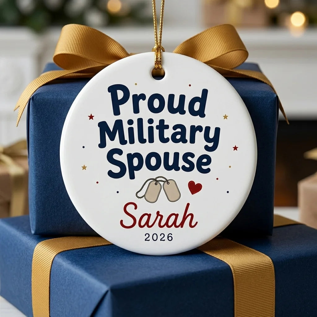 Military Spouse Personalized Military Christmas Ornament 2026 gift