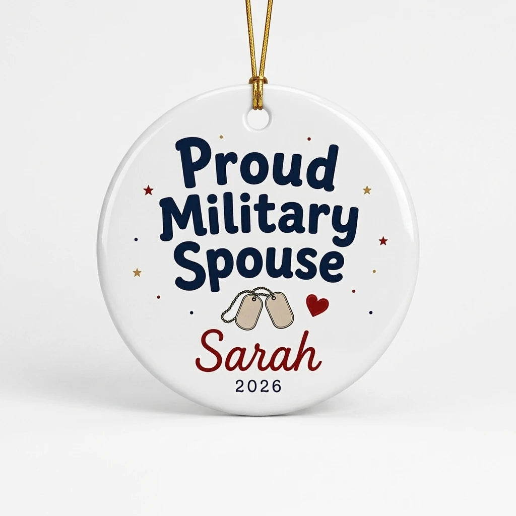 Military Spouse Personalized Military Christmas Ornament 2026 hero