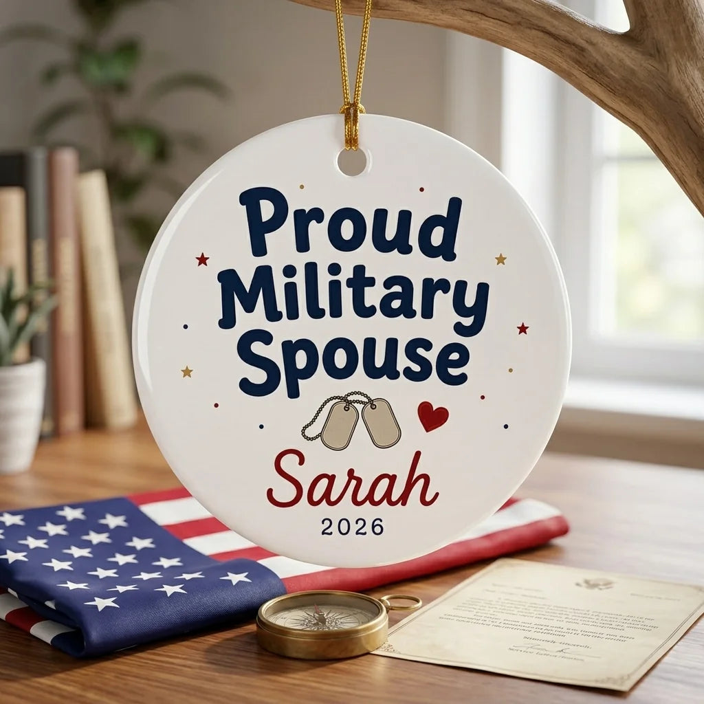 Military Spouse Personalized Military Christmas Ornament 2026 lifestyle