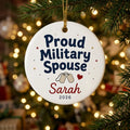 Military Spouse Personalized Military Christmas Ornament 2026 tree