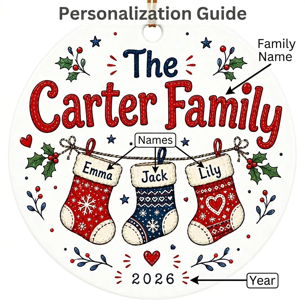 Mitten Row Personalized Family Names Christmas Ornament 2026 guide