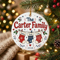 Mitten Row Personalized Family Names Christmas Ornament 2026 lifestyle