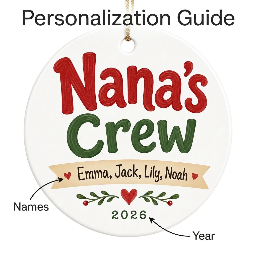 Nana's Crew Personalized Nana Christmas Ornament 2026 guide