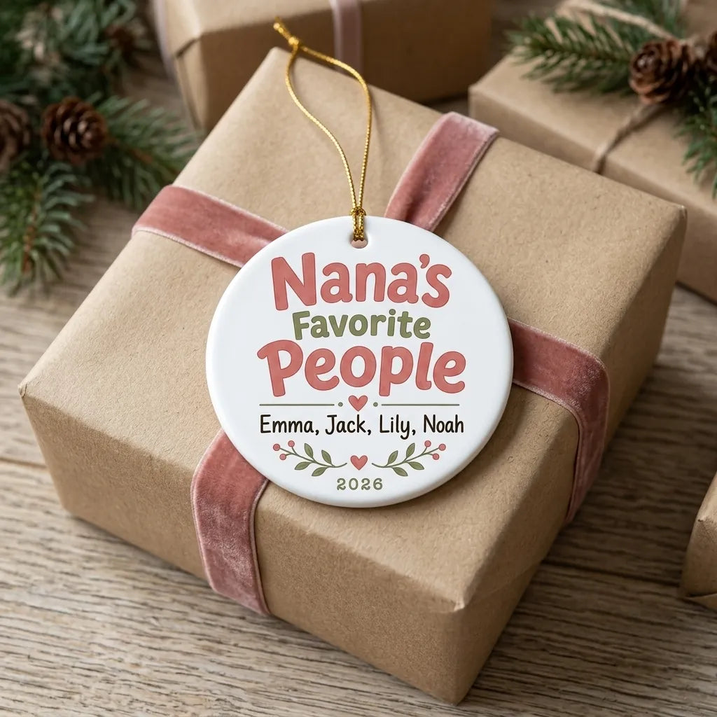 Nana's Favorite People Personalized Nana Christmas Ornament 2026 gift