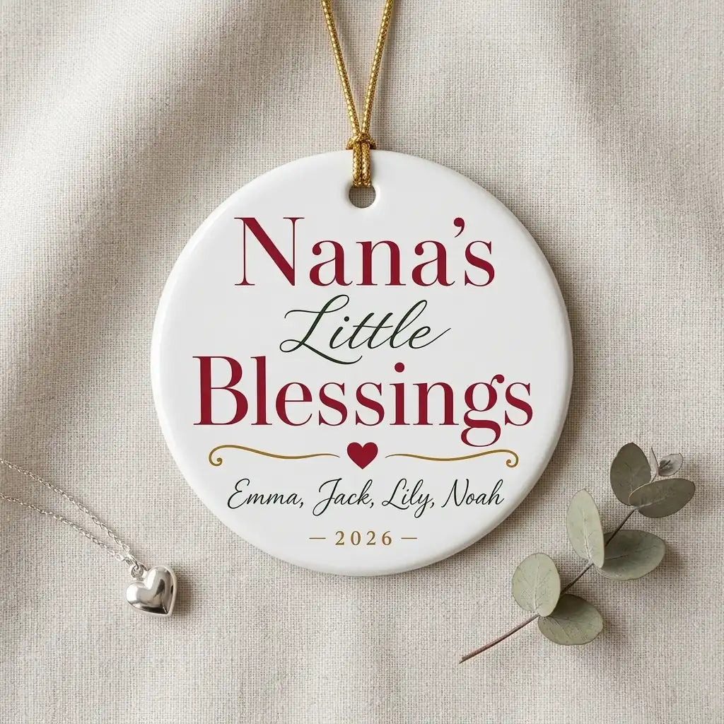 Nana's Little Blessings Personalized Nana Christmas Ornament 2026 detail 2