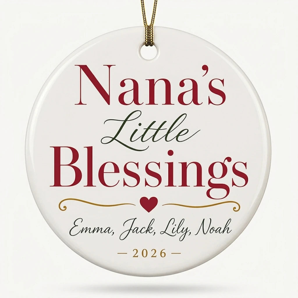 Nana's Little Blessings Personalized Nana Christmas Ornament 2026 hero