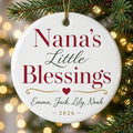 Nana's Little Blessings Personalized Nana Christmas Ornament 2026 tree