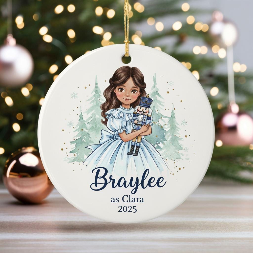 Personalize Nutcracker Ballet Ornament, Custom Name - Year Nutcracker Ballet Ornament