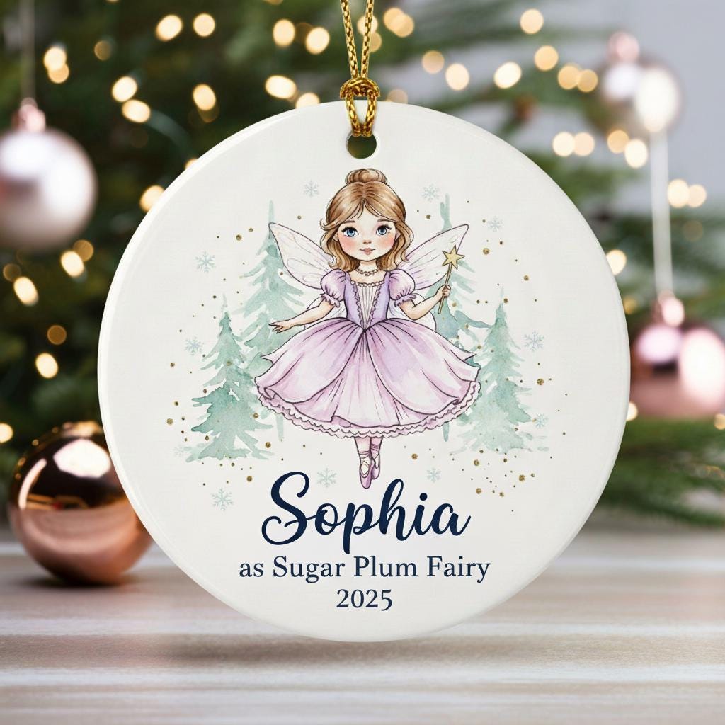 Personalize Nutcracker Ballet Ornament, Custom Name - Year Nutcracker Ballet Ornament
