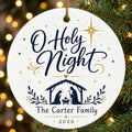 O Holy Night Keepsake Personalized Nativity Christmas Ornament 2026 tree