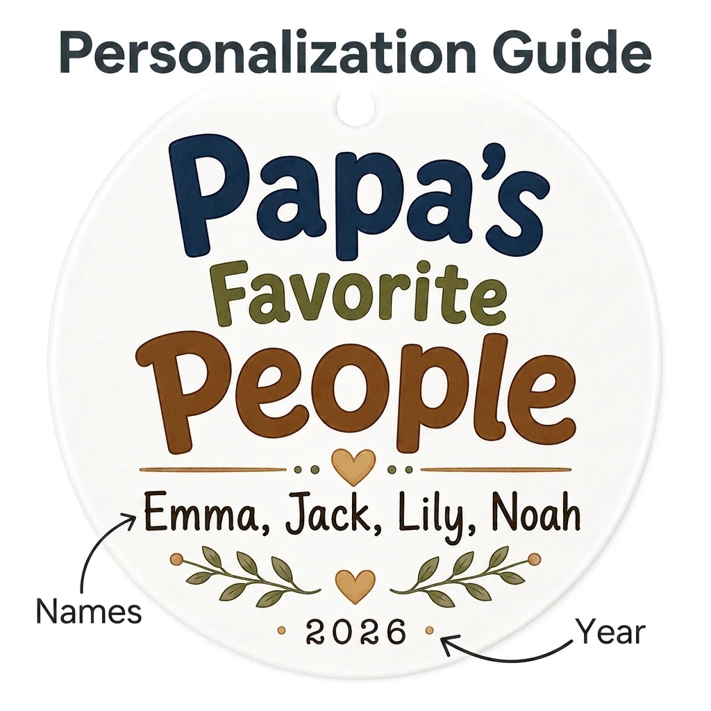 Papa's Favorite People Personalized Papa Christmas Ornament 2026 guide