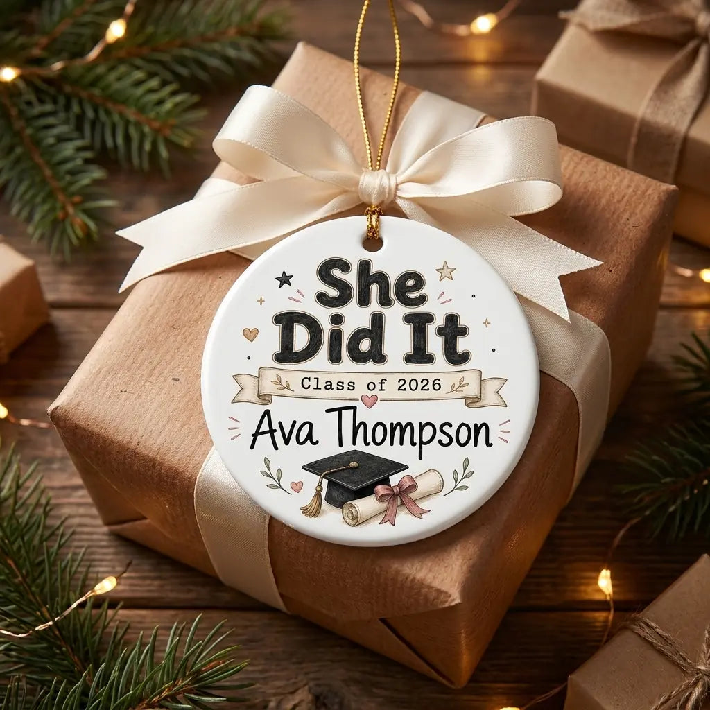 PhD Doctoral Personalized Graduation 2026 Christmas Ornament 2026 gift 2