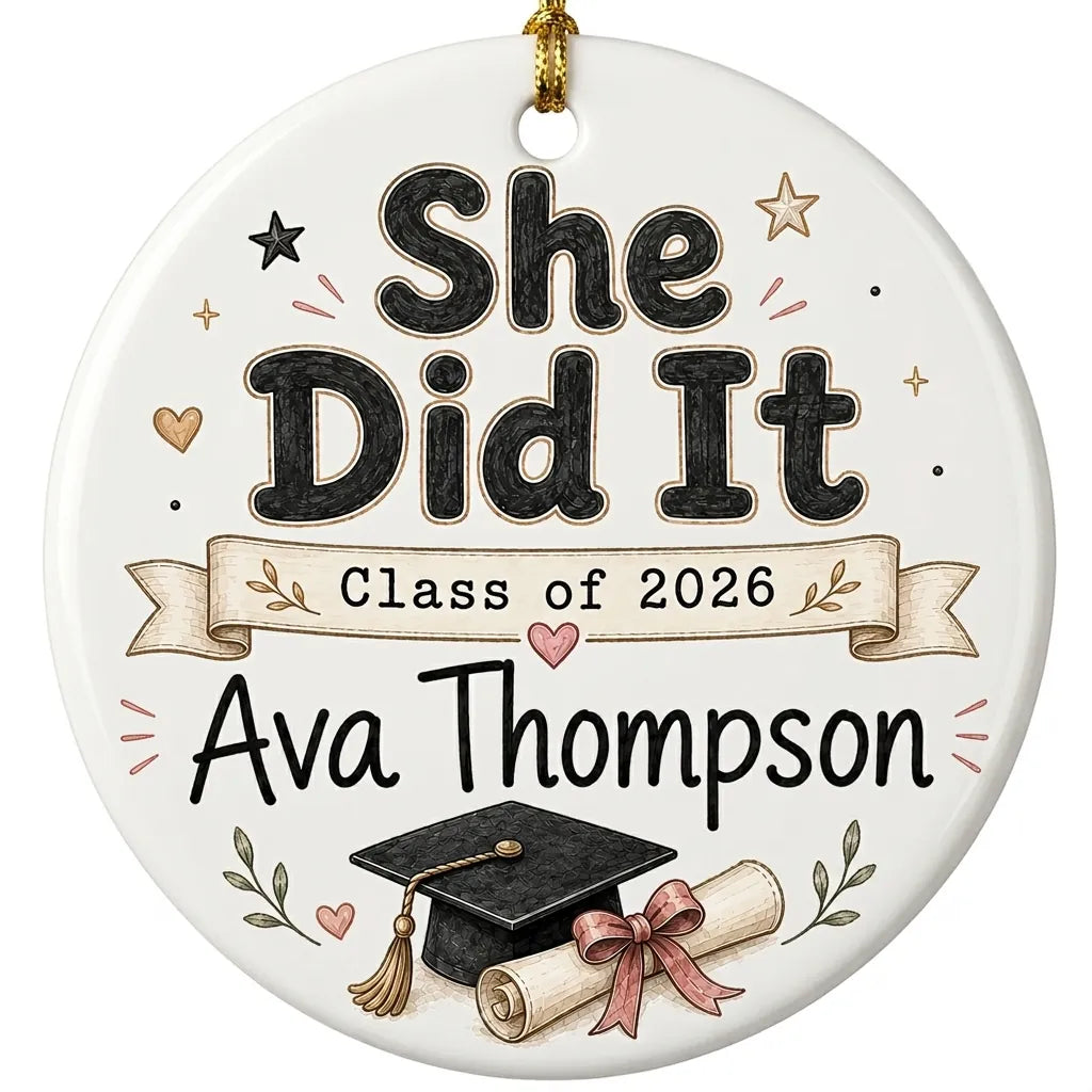 PhD Doctoral Personalized Graduation 2026 Christmas Ornament 2026 hero 2