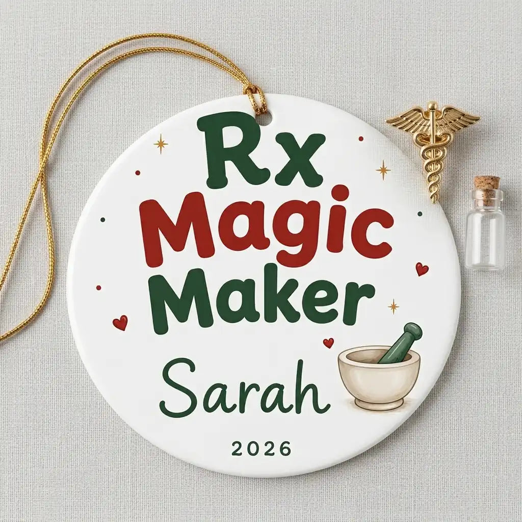 Pharmacist Personalized Nurse Christmas Ornament 2026 detail 2