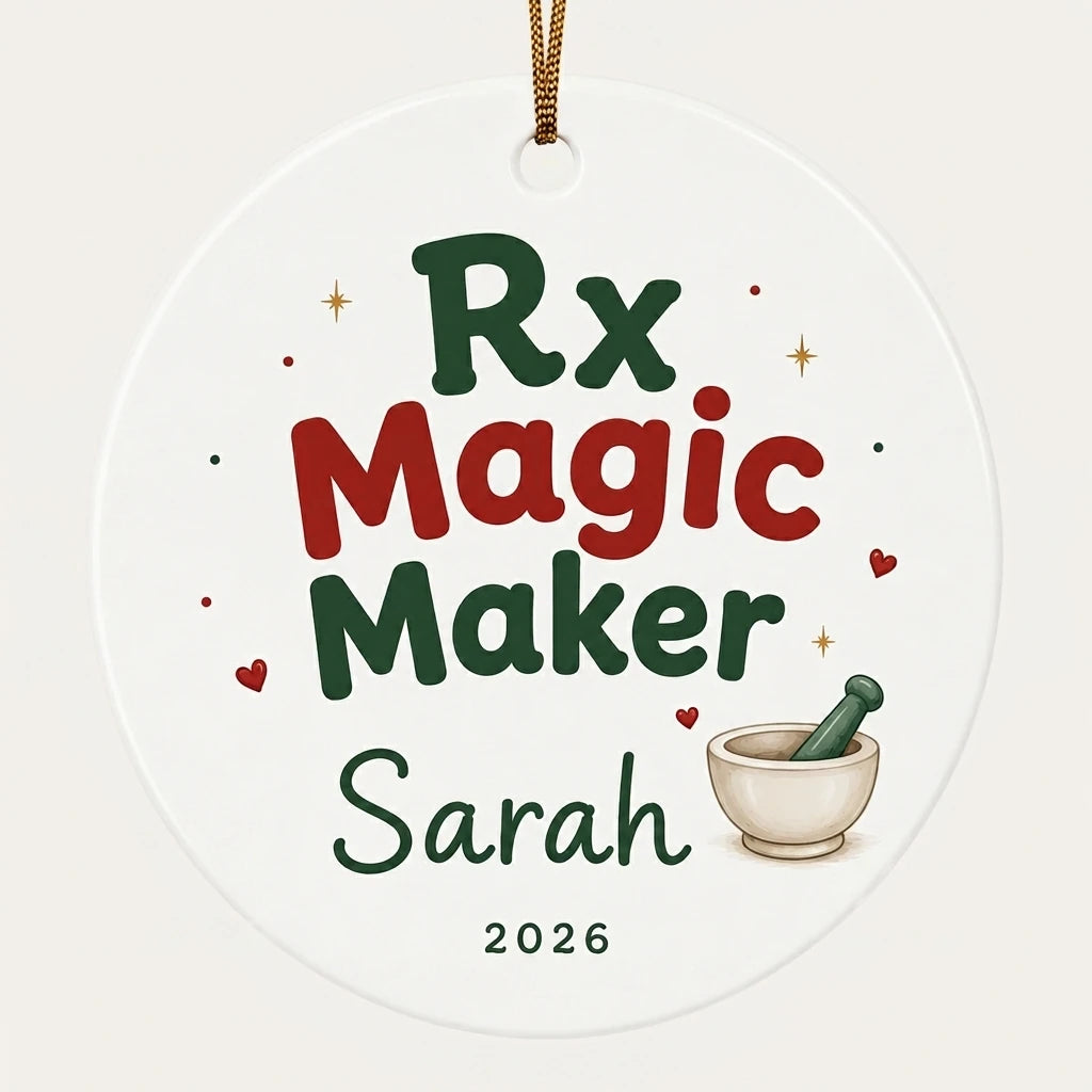 Pharmacist Personalized Nurse Christmas Ornament 2026 hero