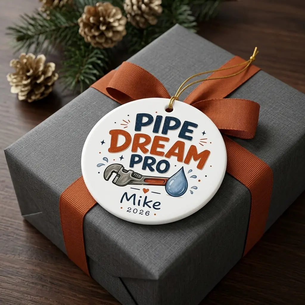 Plumber Personalized Trades Christmas Ornament 2026 gift