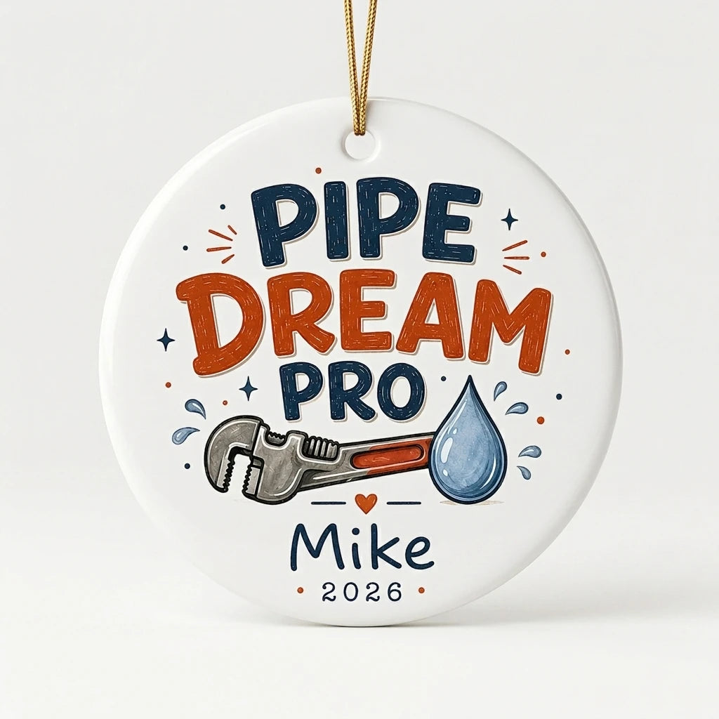 Plumber Personalized Trades Christmas Ornament 2026 hero