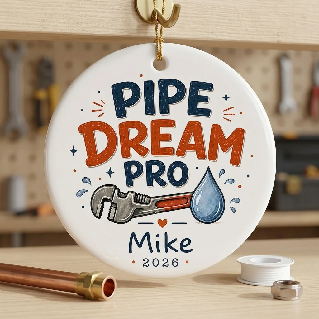 Plumber Personalized Trades Christmas Ornament 2026 lifestyle