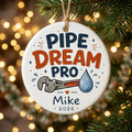 Plumber Personalized Trades Christmas Ornament 2026 tree