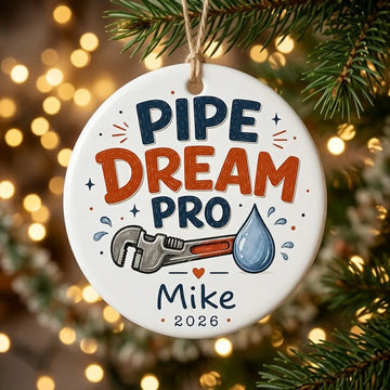 Plumber Personalized Trades Christmas Ornament 2026 tree