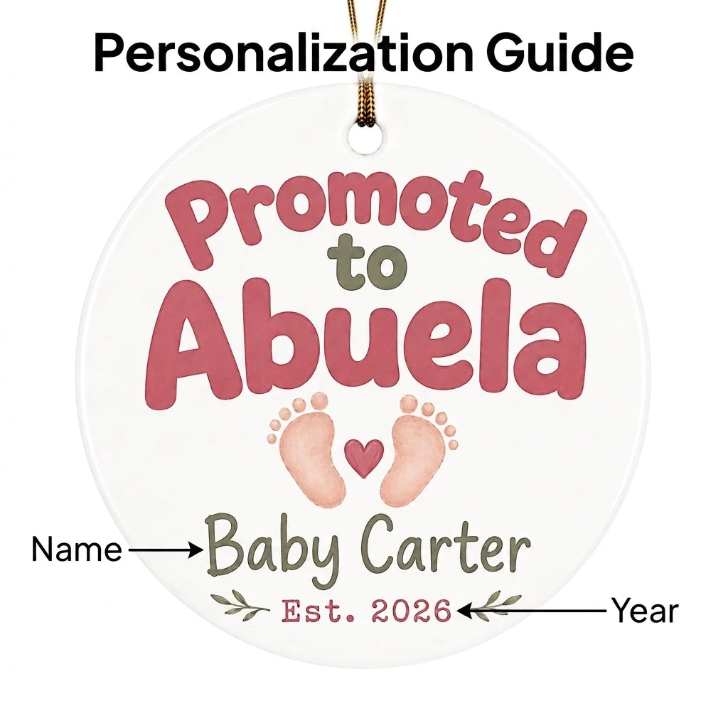 Promoted to Abuela Personalized Promoted To Grandma Christmas Ornament 2026 guide