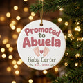 Promoted to Abuela Personalized Promoted To Grandma Christmas Ornament 2026 tree