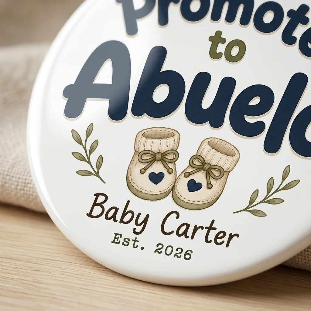 Promoted to Abuelo Personalized Promoted To Grandma Christmas Ornament 2026 detail