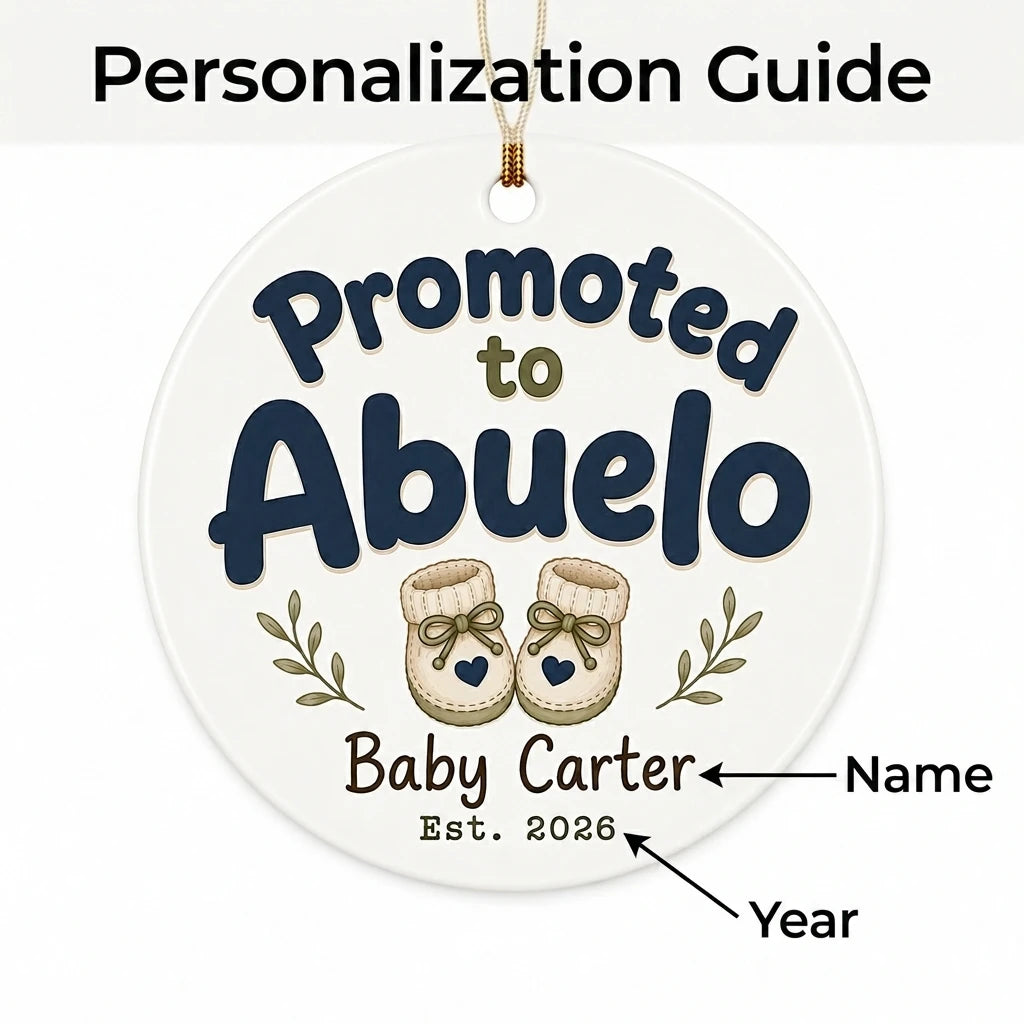 Promoted to Abuelo Personalized Promoted To Grandma Christmas Ornament 2026 guide