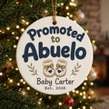Promoted to Abuelo Personalized Promoted To Grandma Christmas Ornament 2026 tree